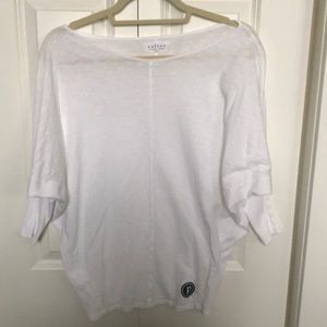 Velvet brand white shirt with pure barre logo